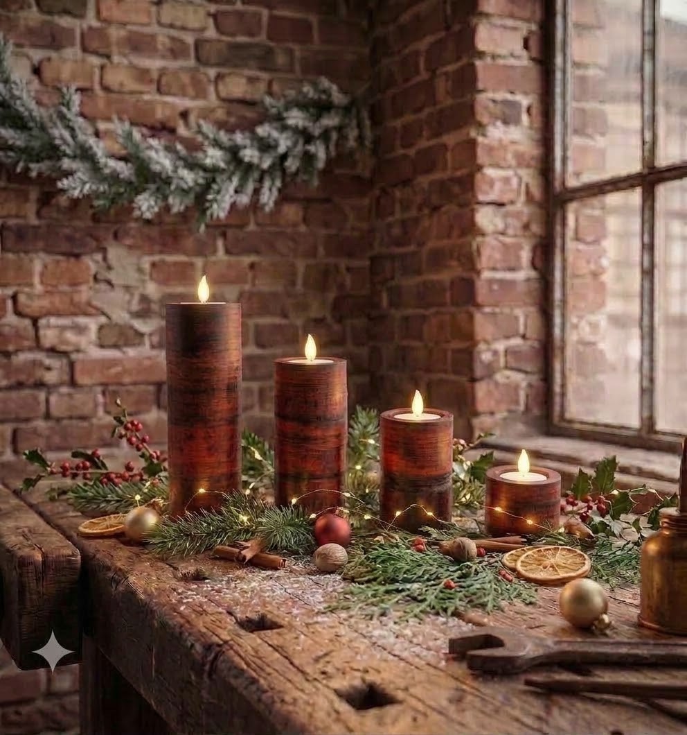 Padouk Kerzen Adventszeit